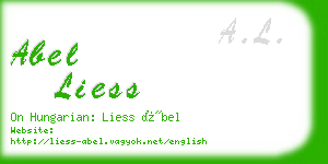 abel liess business card